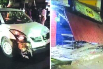 Four-wheeler crashes into shops, damages  bikes in Vasco; no injuries reported