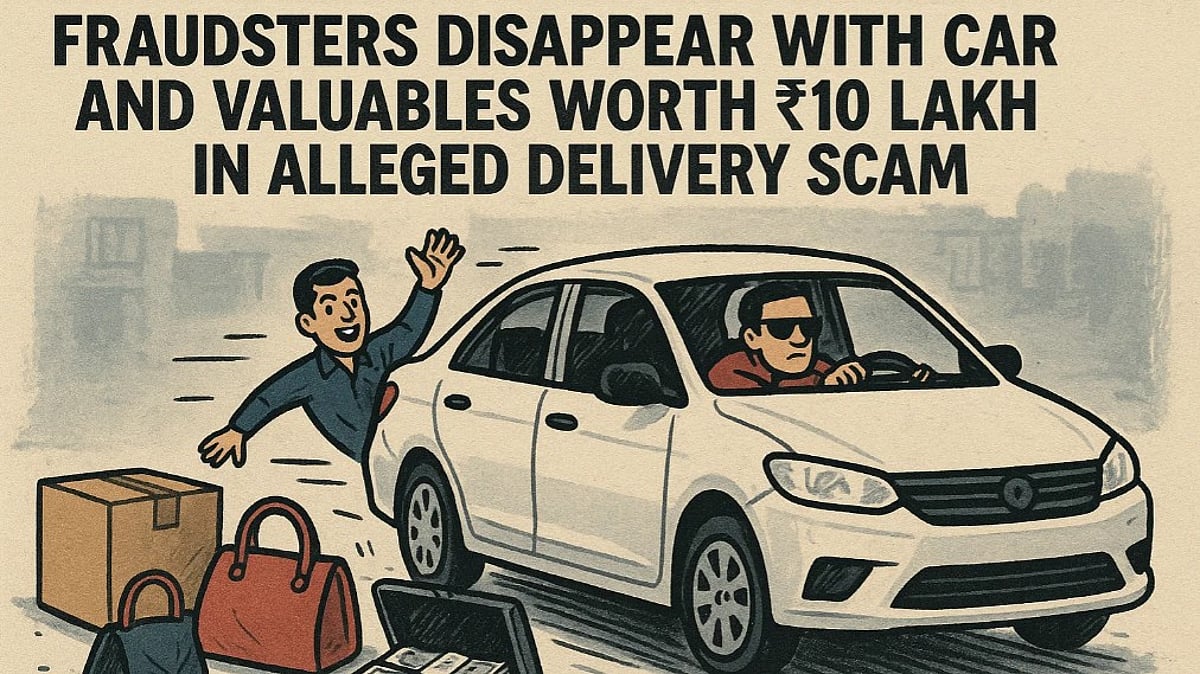 Fraudsters Disappear with Car and Valuables Worth ₹10 Lakh in Alleged Delivery Scam
