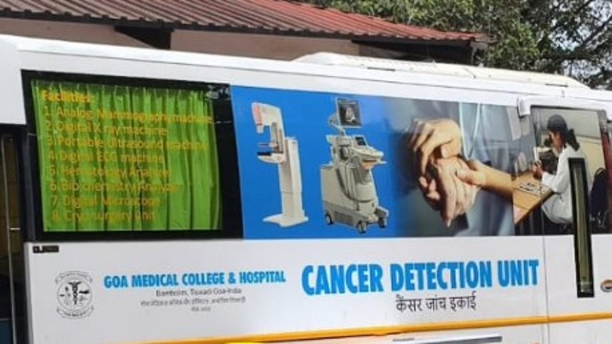 Free Cancer Screening in Siolim Today: Mobile Detection Van Stationed at PHC