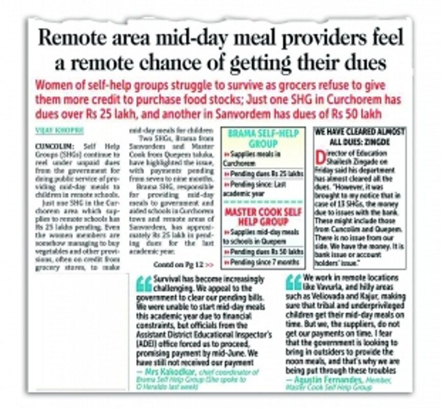 Frustrated with payment delays, SHGs seek long-term agreement, recognition from Goa govt