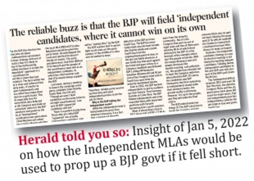 Future independent and lone MLA’s totally open to supporting BJP