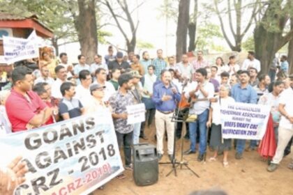 GACRZ campaigns in Miramar against draft CRZ notification 2018