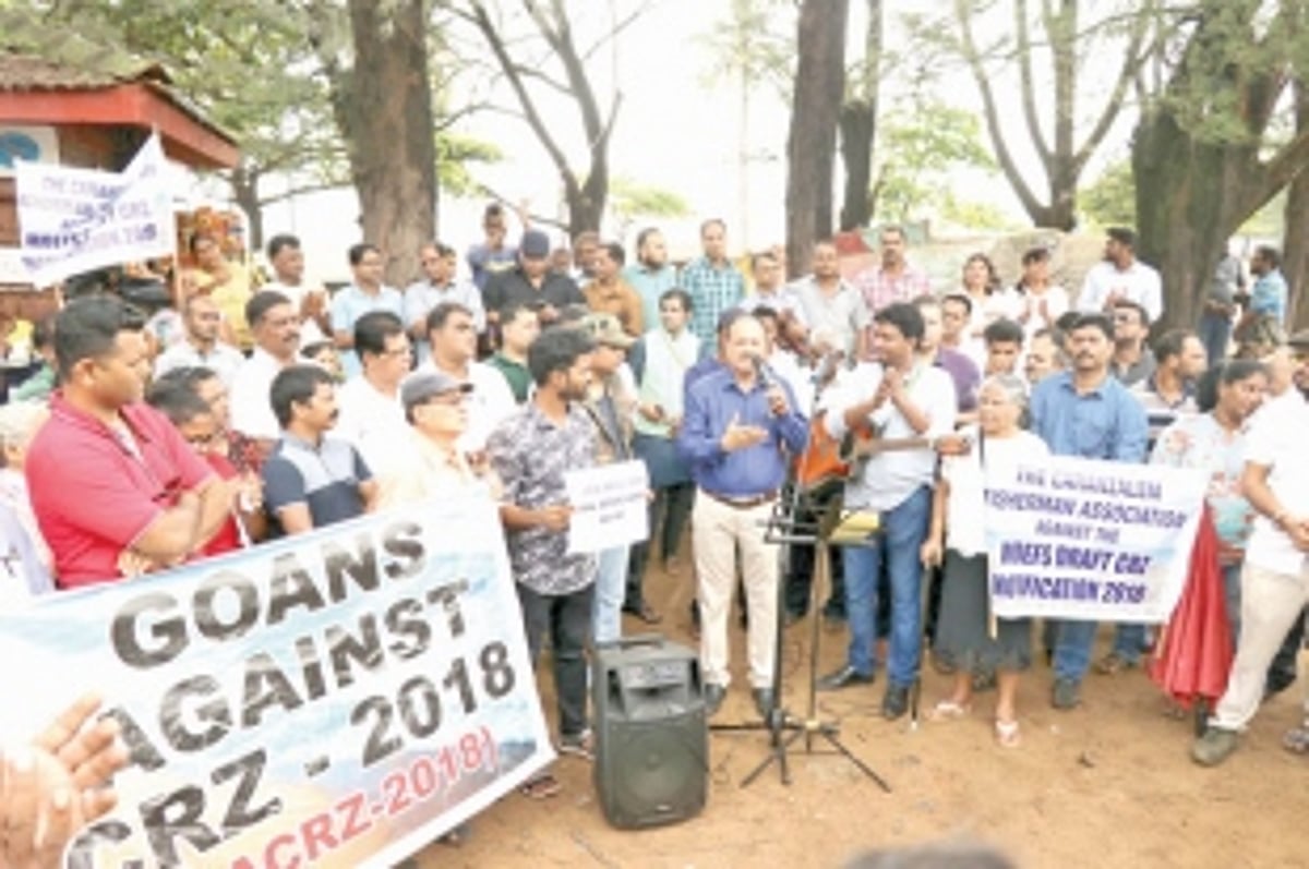 GACRZ campaigns in Miramar against draft CRZ notification 2018
