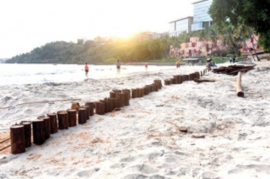GCZMA, Taleigao P’yat officials inspect Vainguinim Beach 1 GCZMA, Taleigao P’yat officials inspect Vainguinim Beach