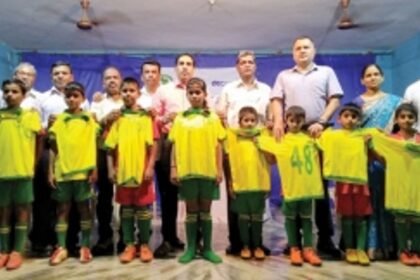 GFDC distributes football kit at Marcel