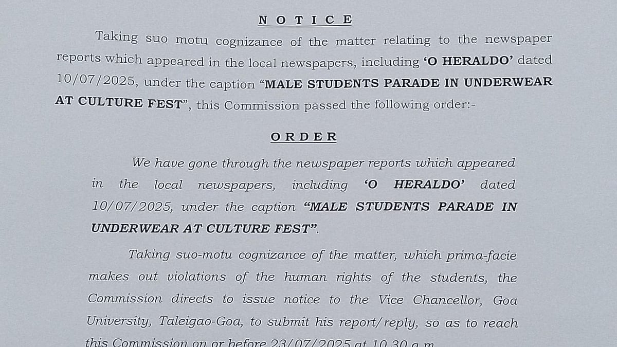 GHRC Seeks Report from Goa University VC Over Male Students’ Underwear Parade at Cultural Fest