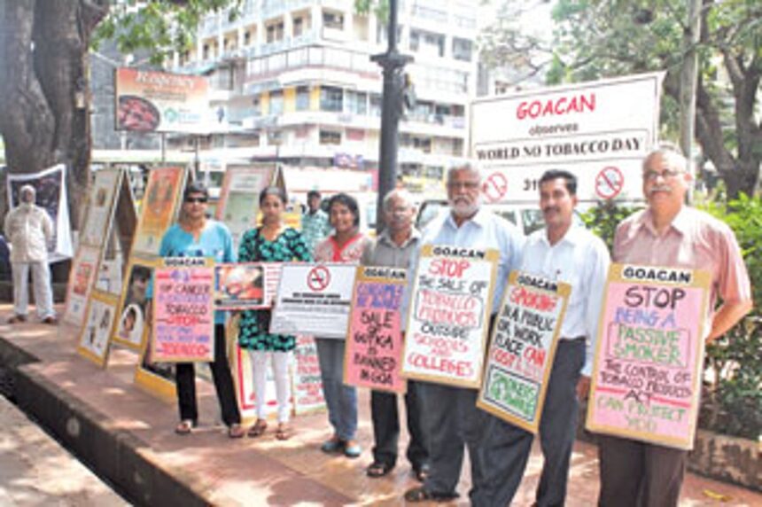 GOACAN Coordinator Roland Martins and volunteers educate people