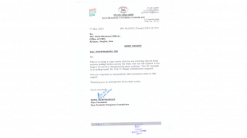 GPCC Lodges Complaint Against Disappearing Ink, Cites Multiple Reports from Various Polling Booths Across the State