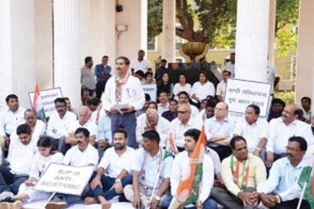 GPCC stages protests against decision on SC/ST/OBC reservation