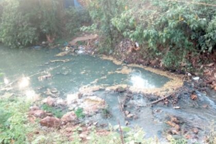 GSPCB officials collect samples from polluted nullah at Cuarti