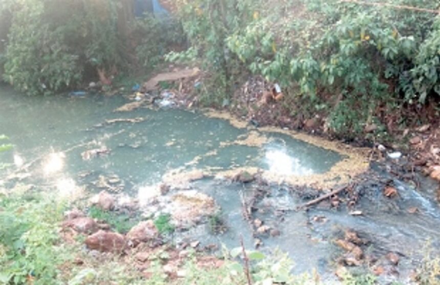 GSPCB officials collect samples from polluted nullah at Cuarti