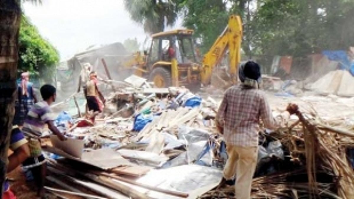 GTDC razes illegal structures at its Baga site