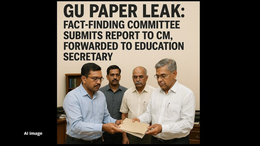 GU Paper Leak: Fact-Finding Committee Submits Report to CM, Forwarded to Education Secretary 1 GU Paper Leak: Fact-Finding Committee Submits Report to CM, Forwarded to Education Secretary
