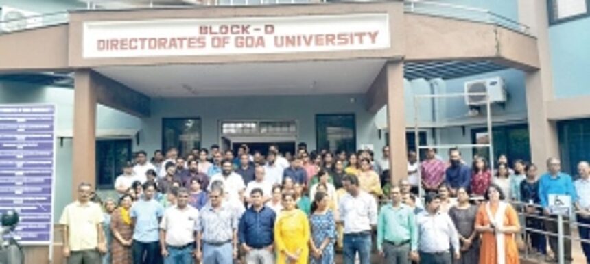 GU teachers, students hold protest; demand action against 3 students for flexing muscles