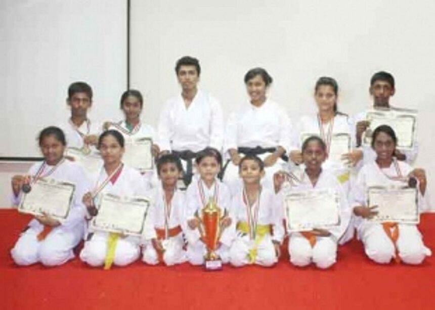 Ganesh Vidhya Mandir School excel at State karate championship