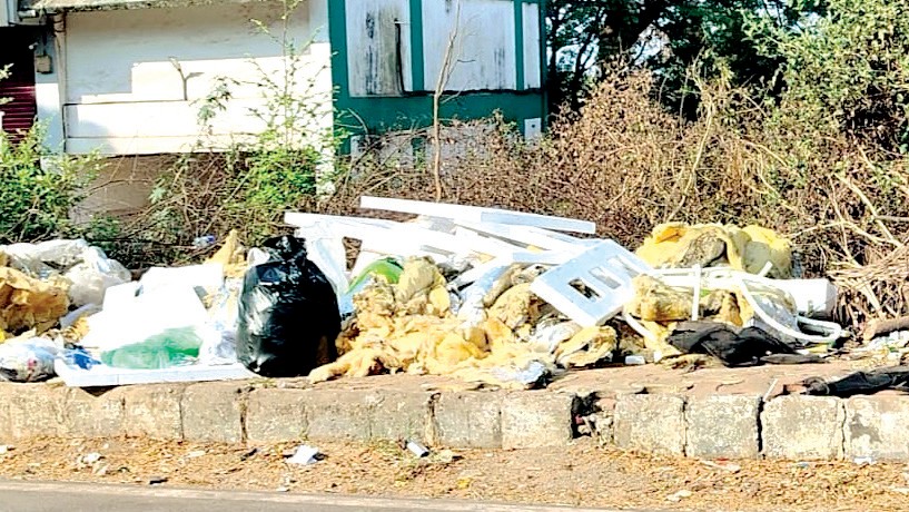 Garbage collection point along Airport Road in Vasco an eyesore