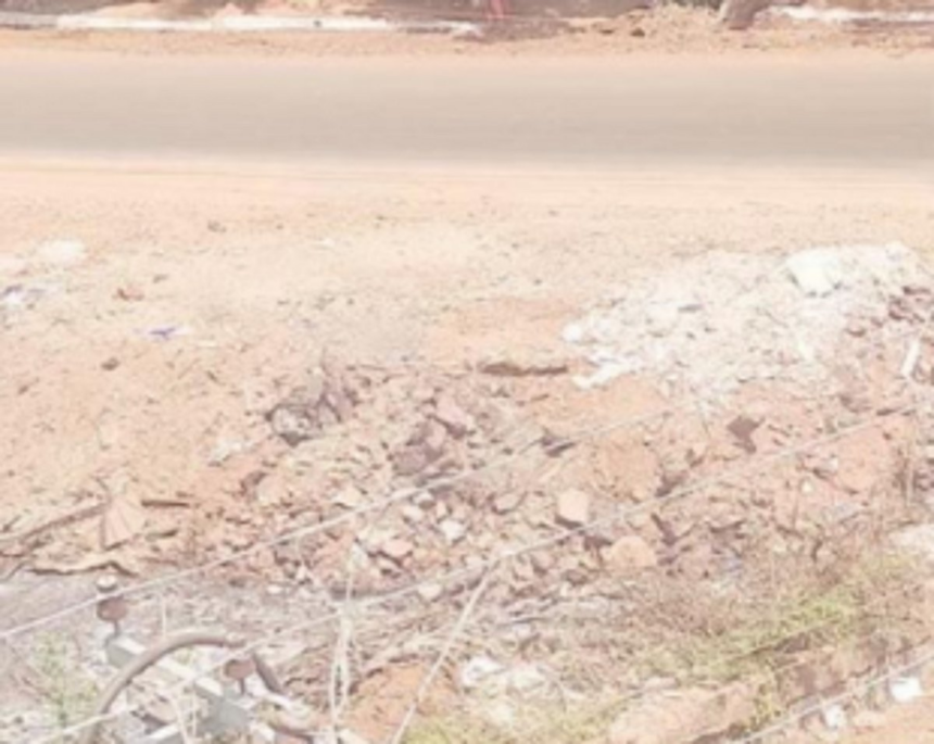 Garbage, construction debris,  an eyesore at Dona Paula