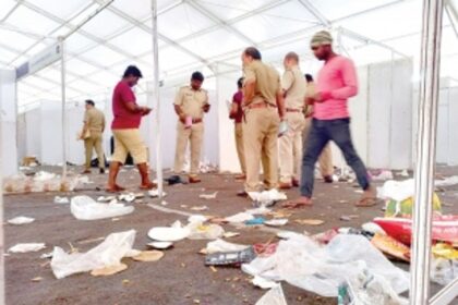 Garbage dumped indiscriminately at Lokotsav venue  covered up before CCP could reach for site inspection