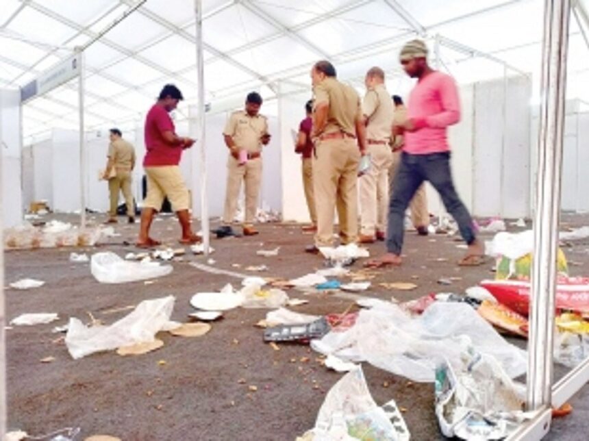 Garbage dumped indiscriminately at Lokotsav venue  covered up before CCP could reach for site inspection