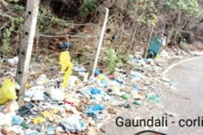 Garbage menace at Cumbharjua