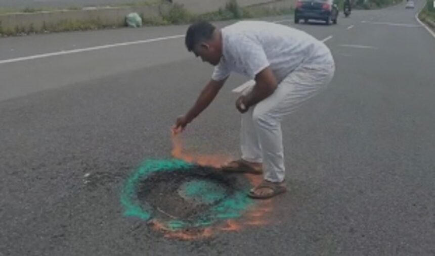 Goa Activists Turn Potholes into Art to Spotlight Road Safety Concerns