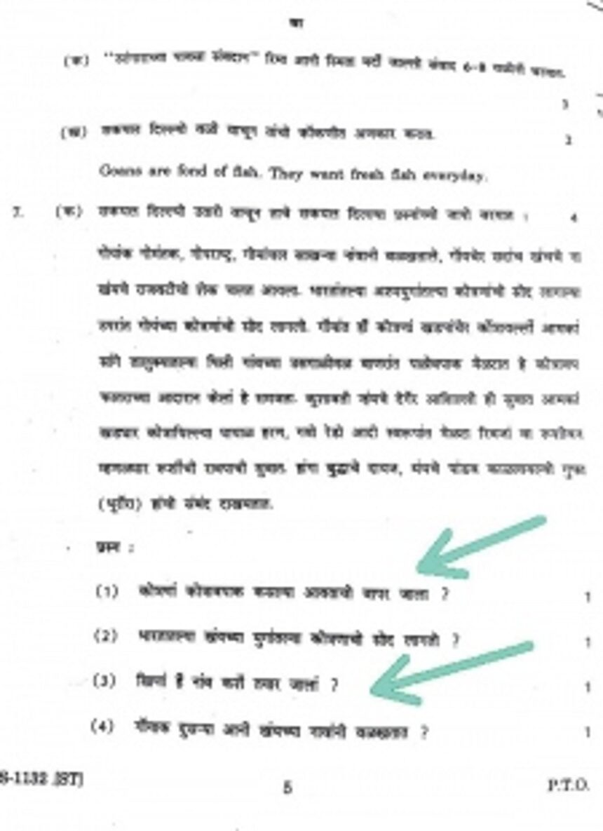 Goa Board admits to technical mistakes in SSC Konkani question paper 1 Goa Board admits to technical mistakes in SSC Konkani question paper