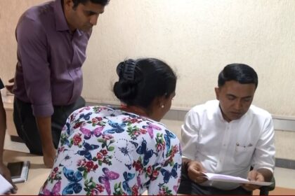 Goa Chief Minister Pramod Sawant holds Janta Darbar to address public concerns in Sankhali