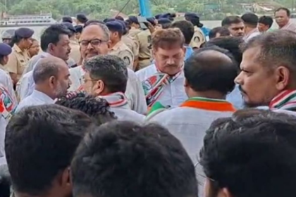 Goa Congress Stages Gherao Protest at RND Office Over Chorao Ferry Incident, Alleges BJP Govt’s Negligence