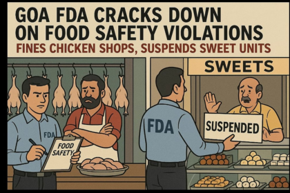 Goa FDA Cracks Down on Food Safety Violations; Fines Chicken Shops, Suspends Sweet Units