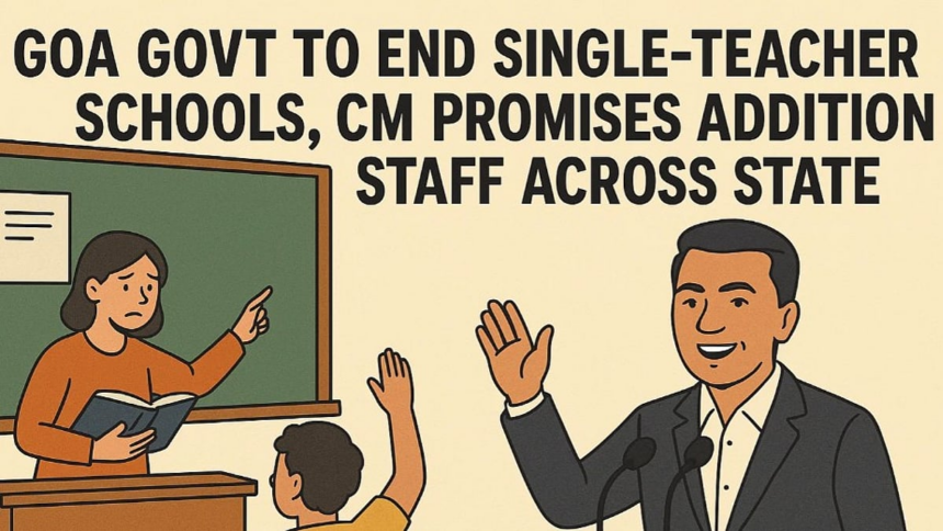 Goa Govt to End Single-Teacher Schools, CM Promises Additional Staff Across State 1 Goa Govt to End Single-Teacher Schools, CM Promises Additional Staff Across State