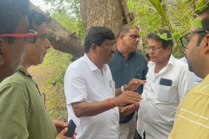 Goa MLA  Visits Falnem Amid Protests Over Zuari River Bandara Project