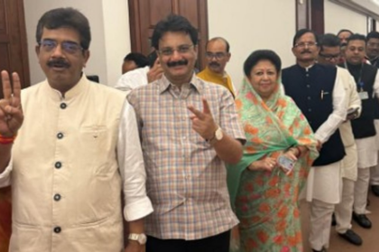 Goa MP Sadanand Shet Tanavade Casts Vote in Vice Presidential Election, Backs C. P. Radhakrishnan