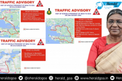 Goa Police issues traffic advisory during President’s visit