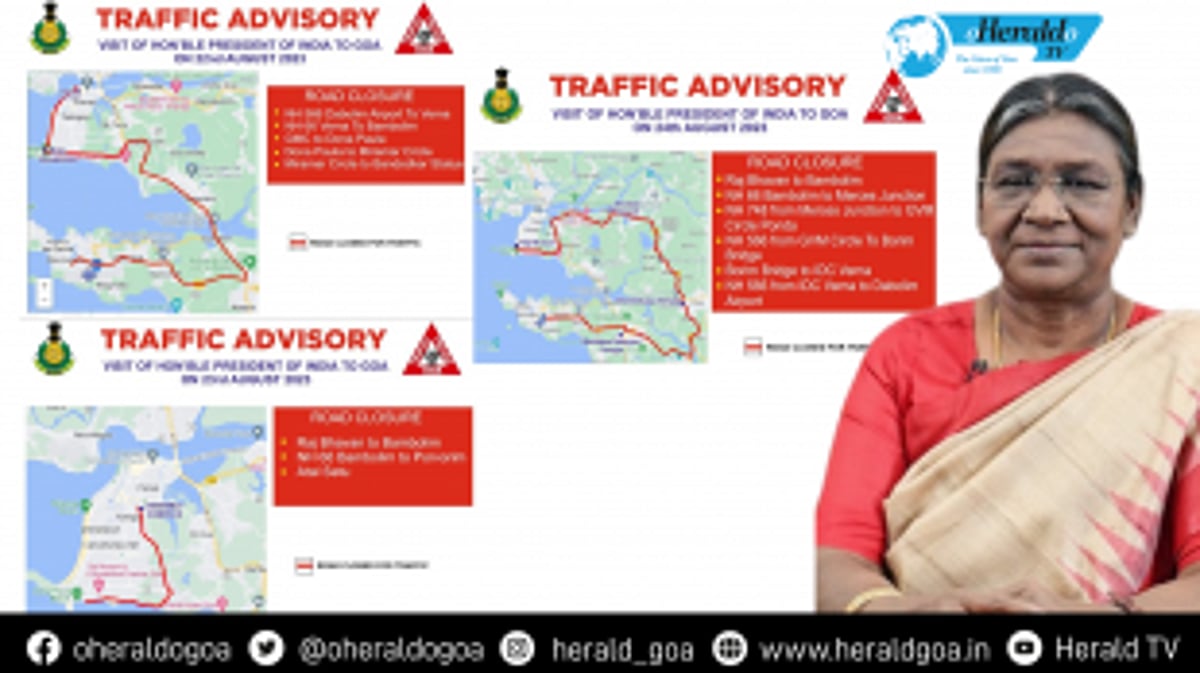 Goa Police issues traffic advisory during President’s visit