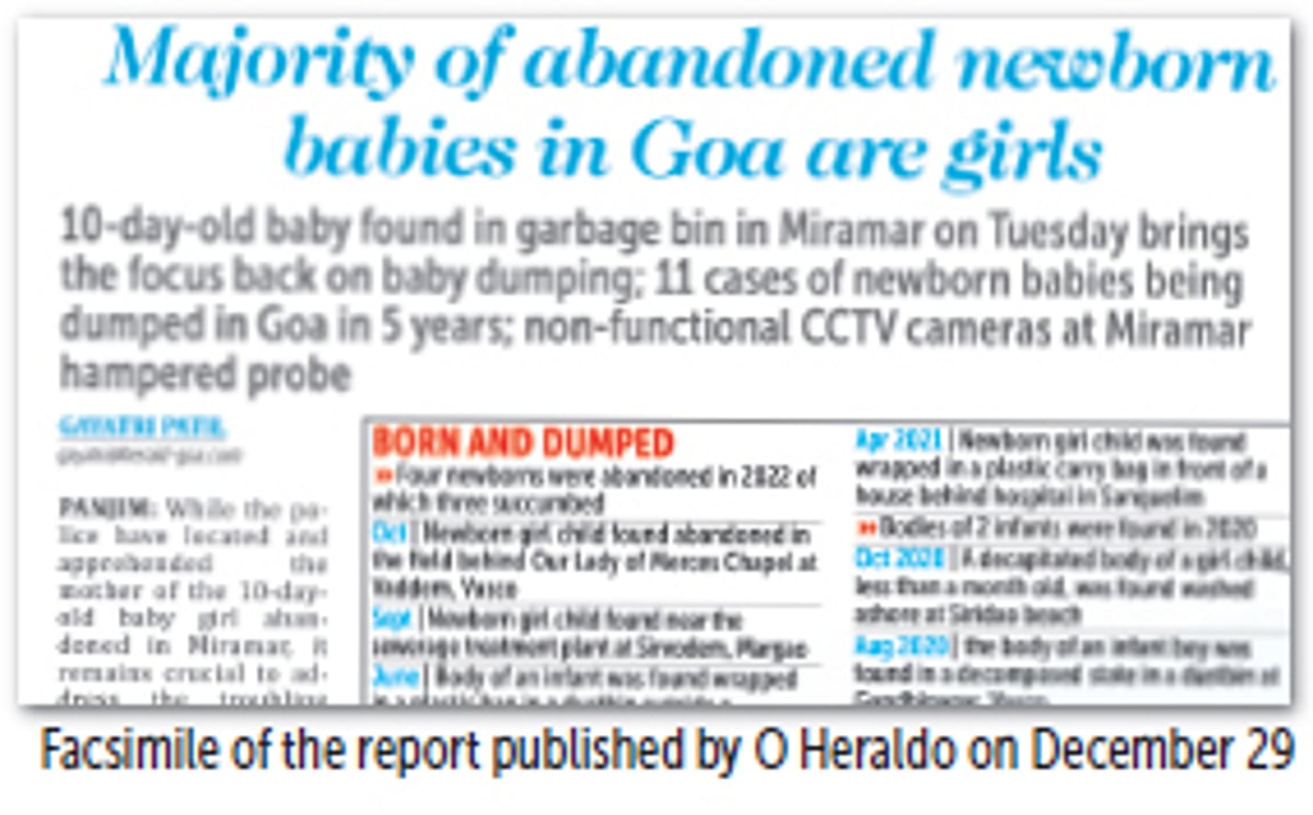 Goa child rights panel takes up the cause of unlawful adoptions, abandoning of babies