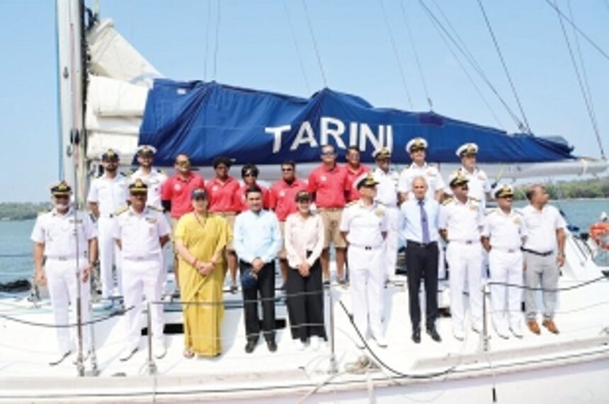 Goa welcomes back crew  of INS Tarini after their historic circumnavigation