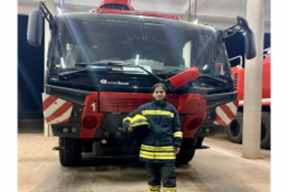 Goan girl Ms. Disha Naik becomes India's 1st certified woman firefighter to operate a Crash Fire Tender