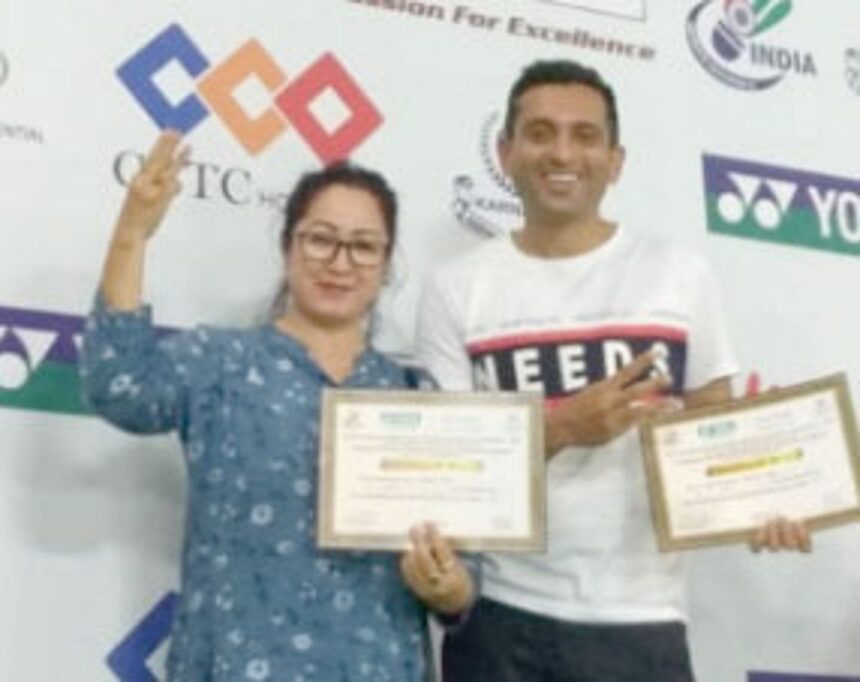 Goan shuttlers Sandhya, Sandip, Kamlesh win medals at All India Masters Badminton