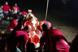 Goans bid goodbye to Lord Ganesh on the fifth day