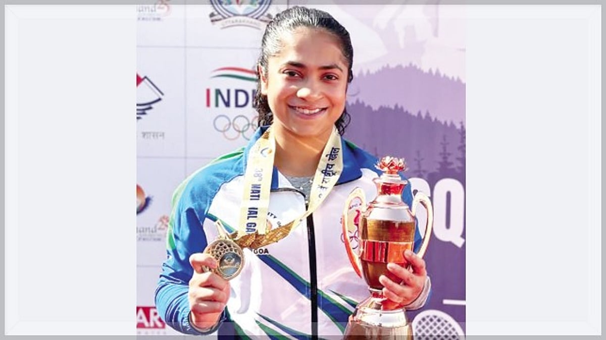 Goa's Akanksha Salunkhe Clinches Gold in Squash at National Games