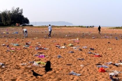 Goa's New Year Revelry Leaves Miramar Beach in Cleanup Crisis