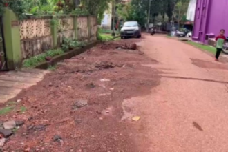 Gogol Housing Board residents risk their lives due to bad roads
