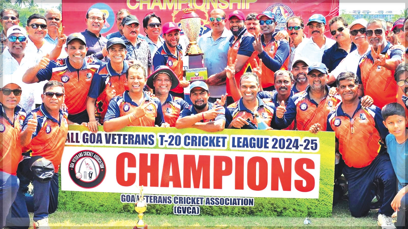 Gomanchal Warriors Clinch Goa Veteran Cricket League Title with 19-Run Win Over Dessert n More Avengers