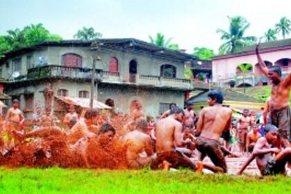 Gopalas celebrate a muddy affair at Chikhal Kala
