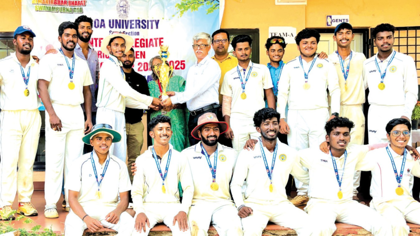 Government College of Khandola Wins Goa University Inter-Collegiate Cricket Championship 1 Government College of Khandola Wins Goa University Inter-Collegiate Cricket Championship