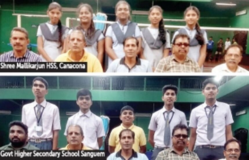 Govt HSS Sanguem, Shree Mallikarjun HS emerge champs