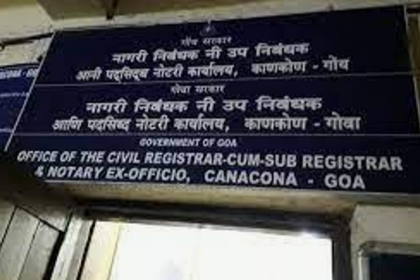 Govt suspends Canacona  Sub-Registrar