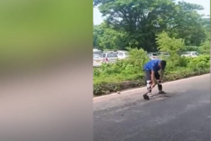 Gravel Danger at MES College Junction: Activist Sounds Alarm on Two-Wheeler Safety