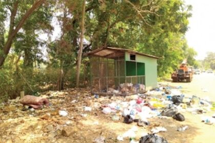 Green sheds constructed by highway authorities are now garbage dumping sites
