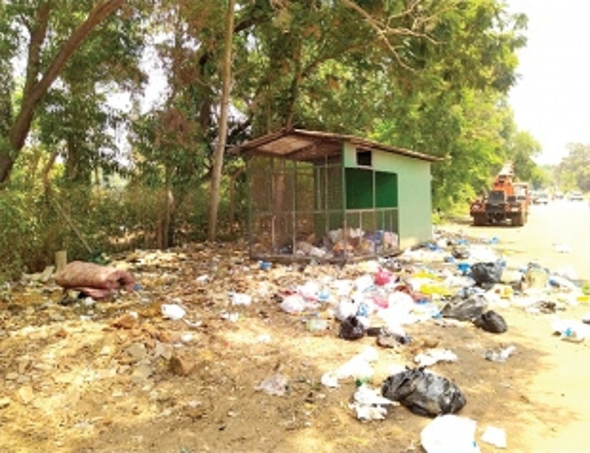 Green sheds constructed by highway authorities are now garbage dumping sites